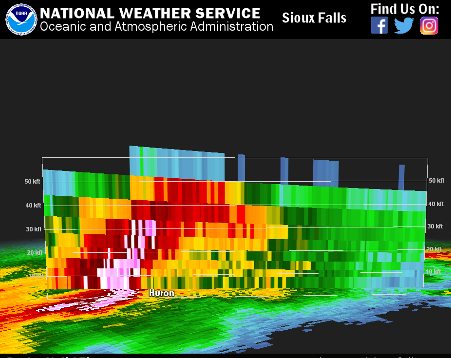 Storm System Rolls Across Central and Eastern South Dakota and Minnesota